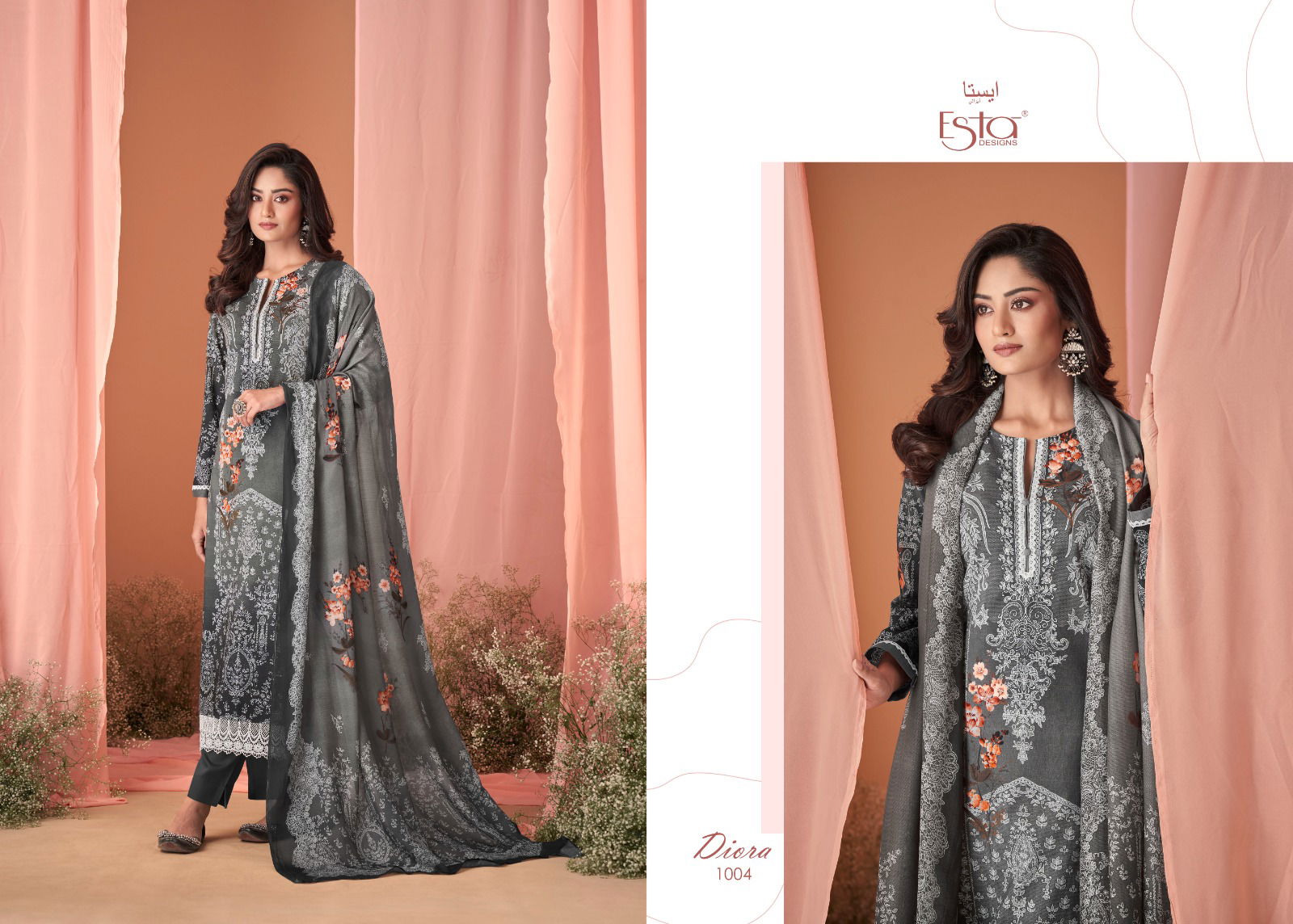 Diora By Esta 1001 To 1008 Heavy Cotton Printed Salwar Kameez Wholesale Market In Surat